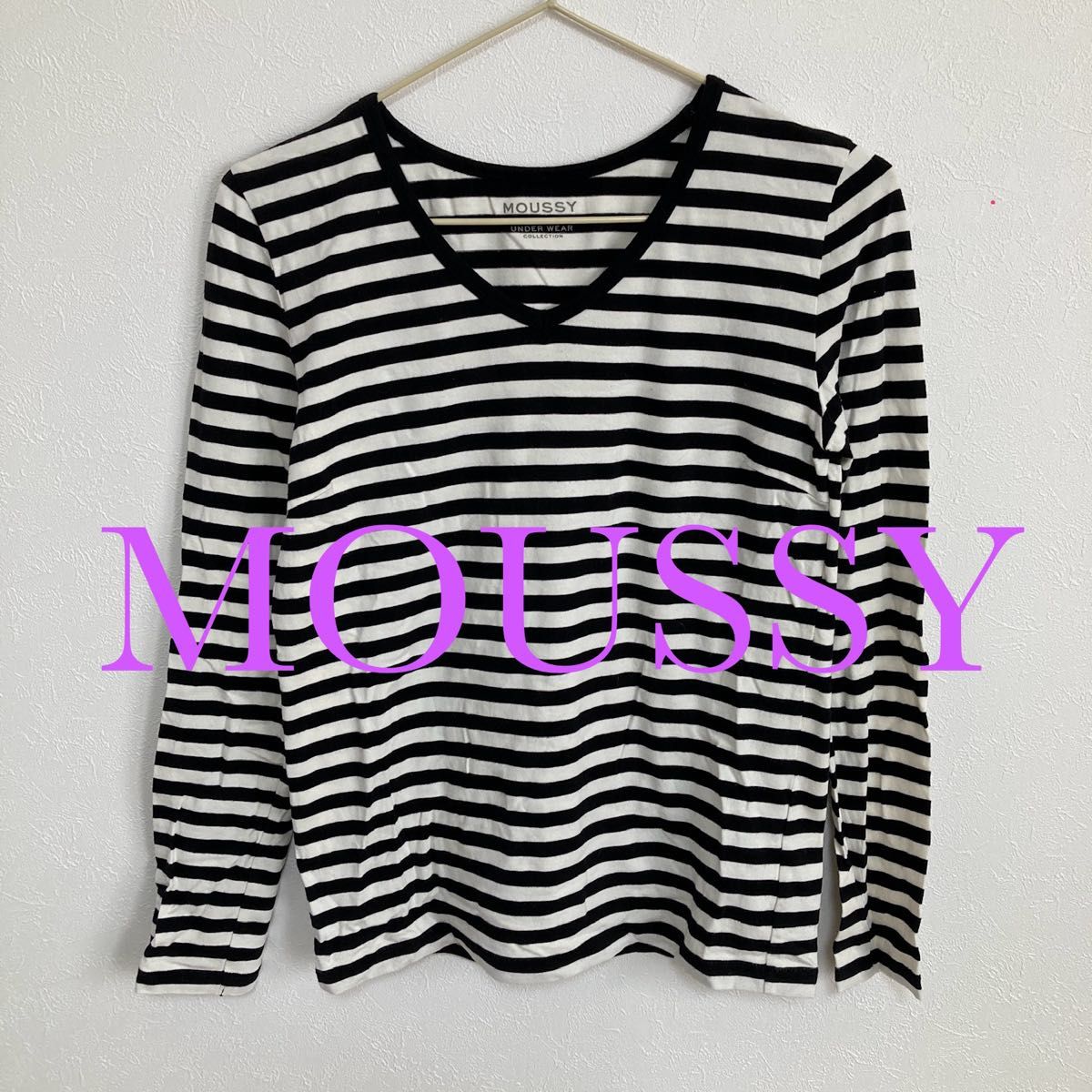 MOUSSY ボーダーTシャツ　コットン
