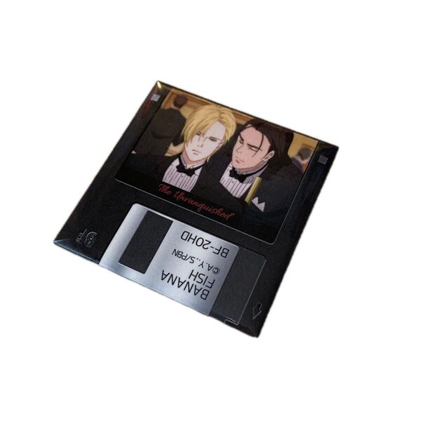 BANANAFISH フロッピー風缶バッジ アッシュ&ブランカ