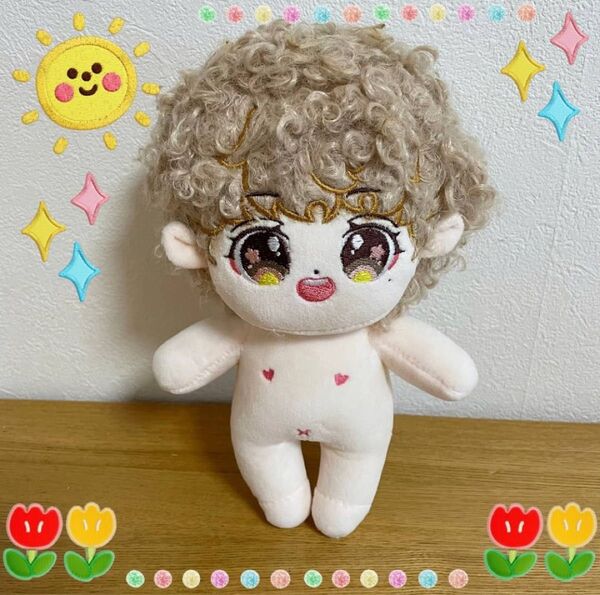 数量限定【V/テテ】BTS テヒョン パーマ ちび ぬいぐるみ 20cm ドール ちびぬい 人形 ヴィ 韓国 TATA タタ