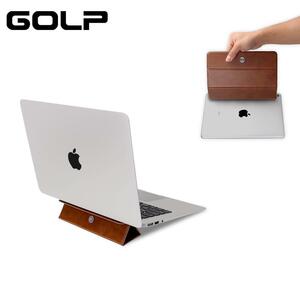 調整可能なラップトップスタンド Macbook 、折りたたみ磁気電話ホルダー pu レザーポータブルタブレットは ipad のミニ 5 4 3 2 1
