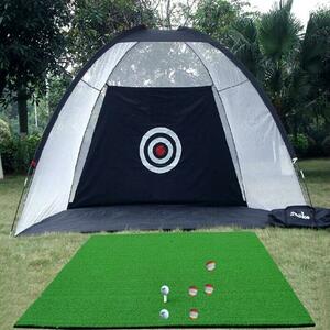 屋内屋外 2 メートル * 1.4 メートル * 1 メートルのゴルフ練習ネットゴルフ打撃ケージ庭の草原練習テントゴルフトレーニング機器