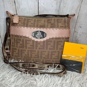 FENDI せレリア ズッカ ショルダーバッグ ピンク