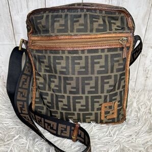FENDI ズッカ ショルダーバッグ FFロゴ ナイロンキャンバス