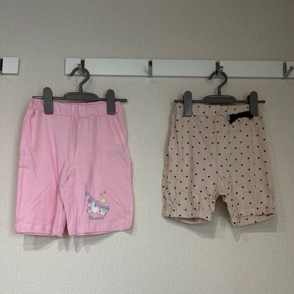 2着 新品 タグ付き ショートパンツ ハーフパンツ 半ズボン 短パン 下衣 下着 120 girl's ガールズ