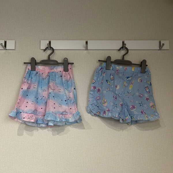 2着 新品 タグ付き ショートパンツ ハーフパンツ 半ズボン 短パン 下衣 下着 120 girl's ガールズ