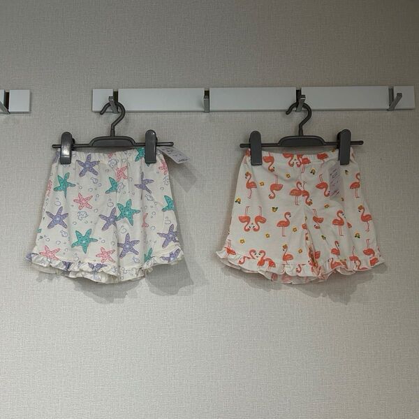 2着 新品 タグ付き ショートパンツ ハーフパンツ 半ズボン 短パン 下衣 下着 120 girl's ガールズ