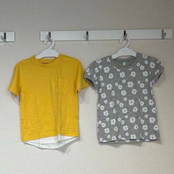 2着 新品 タグ付き Tシャツ シャツ トップス カットソー 上衣 上着 半袖 半そで 120 girl's ガールズ