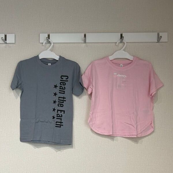 2着 新品 タグ付き Tシャツ シャツ トップス カットソー 上衣 上着 半袖 半そで 120 girl's ガールズ