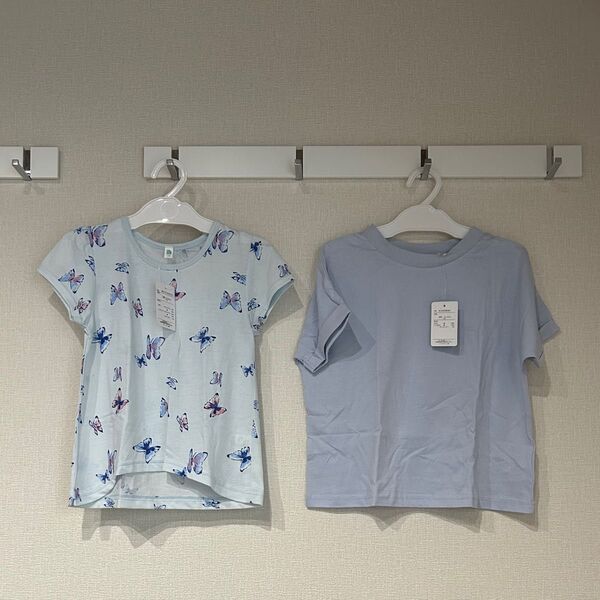 2着 新品 タグ付き Tシャツ シャツ トップス カットソー 上衣 上着 半袖 半そで 120 girl's ガールズ