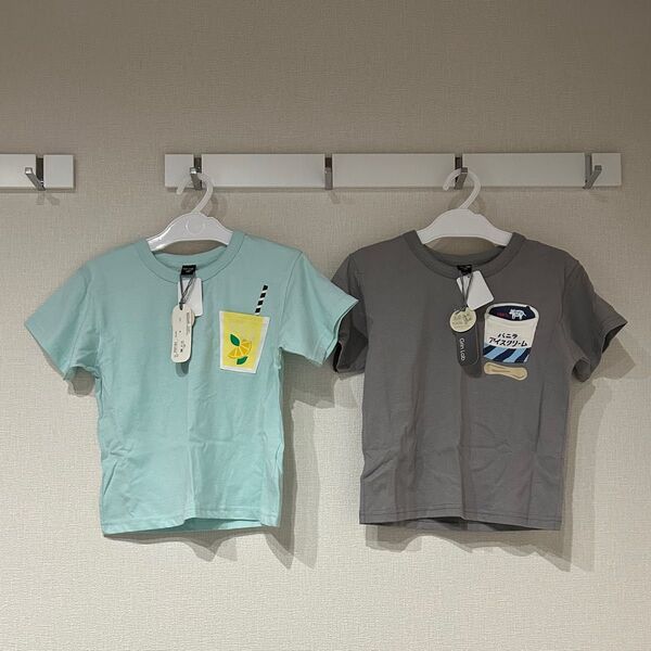 2着 新品 タグ付き Tシャツ シャツ トップス カットソー 上衣 上着 半袖 半そで 120 girl's ガールズ