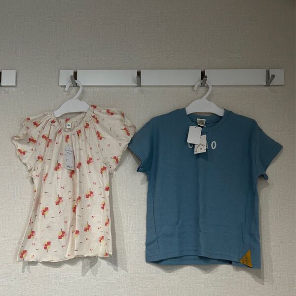2着 新品 タグ付き Tシャツ シャツ トップス カットソー 上衣 上着 半袖 半そで 120 girl's ガールズ