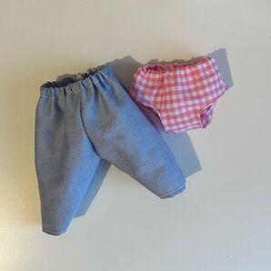 ハンドメイド ソランちゃん メルちゃん ズボン パンツ セット デニム テーパードパンツ 下着 着せ替え
