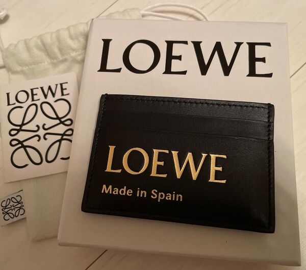 値下げ!LOEWE ロエベ カードケース ブラック 未使用 箱 保存用巾着袋有