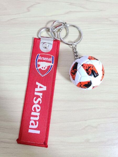 サッカー アーセナル Arsenal 3Dボール セット キーホルダー