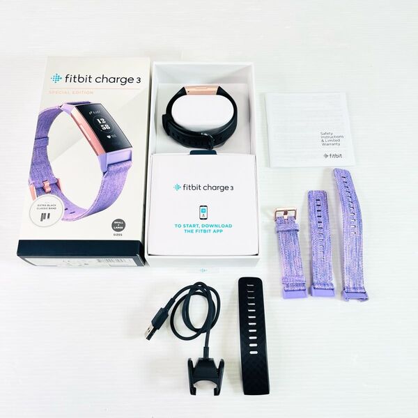 【美品】Fitbit charge3 スマートウォッチ 替えベルト付き
