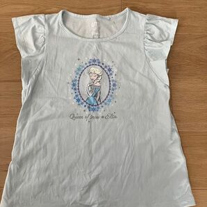 ユニクロ エルサ 青 トップス Tシャツ UT ユニクロ ディズニー アナと雪の女王 エルサ Tシャツ 130
