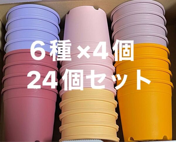 おらいさんくすみカラープラ鉢 24鉢