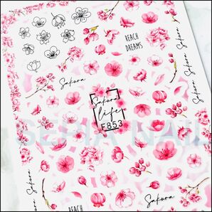 ネイルシール ステッカー 桜 チェリーブロッサム【F853】