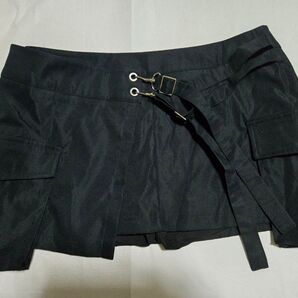 値下げ 新品 SHEIN ブラックポケット付きミニスカート パンツ付き Lサイズ