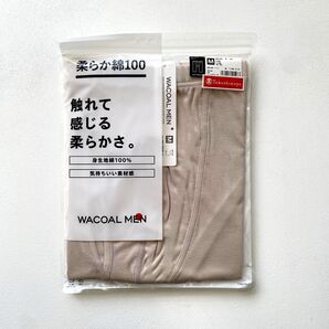 【新品】WACOAL men ひざ下丈ボトム インナー ベージュ ズボン下 肌着 柔らか綿100 ワコール 紳士用