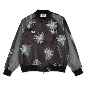 春に散る x WDS x EVERLAST PALM TREE SATIN JACKET