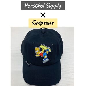★新品★ Herschel Supply シンプソンズ キャップ バート ハーシェルサプライ ユニセックス 帽子 ブラック