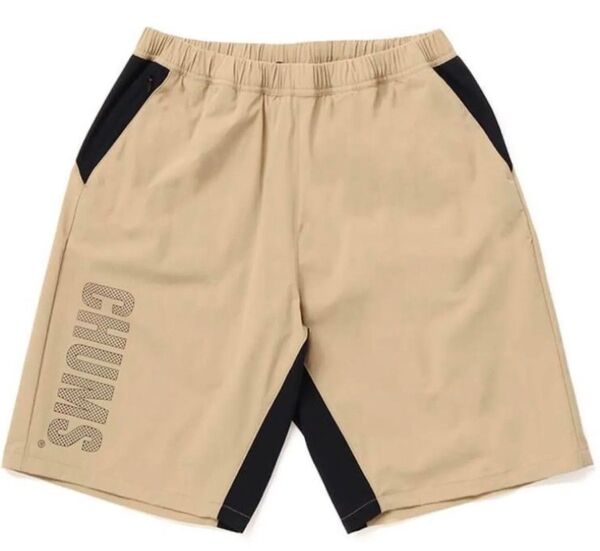 新品チャムスCHUMSメンズショートパンツAirtrail Stretch Shorts エアトレイルストレッチショーツベージュL