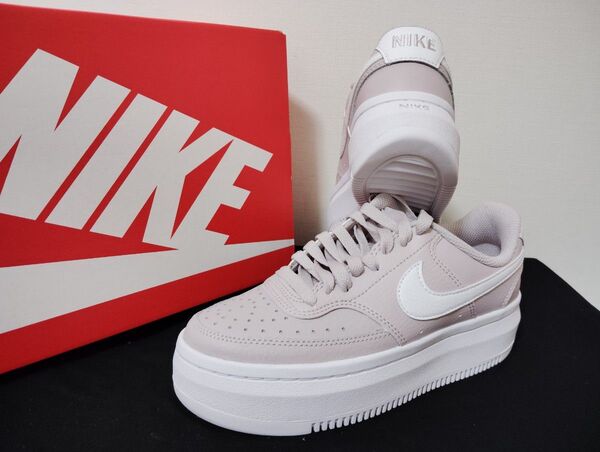 新品23cmナイキコートビジョンアルタピンクLTRCOURTVISIONエアフォース1AF1好きに厚底スニーカーNIKEレディース