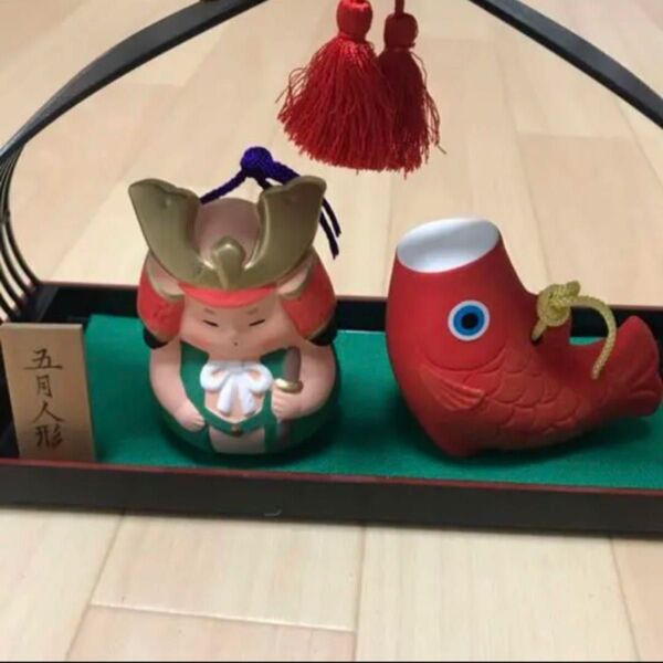 瀬戸焼 五月人形と鯉のぼり こどもの日 お節句 土鈴