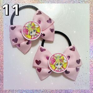 キミとアイドルプリキュア キュアアイドル ハンドメイド キッズ ヘアゴム 2個セット