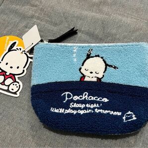 未使用 サンリオ ポチャッコ さがら刺繍 ポーチ