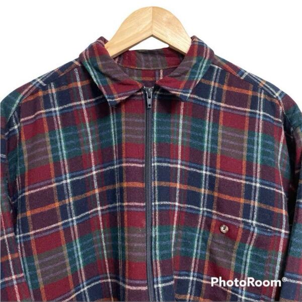 90s USA製 アメリカ製 PENDLETON ペンドルトン ヴィンテージ ウール チェック ハーフジップ 長袖 シャツ