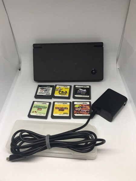 【動作確認済】ニンテンドーDSI ブラック(本体)&ソフト6本(ダービースタリオンDS、マリオパーティDS、逆転裁判蘇る逆転 等)