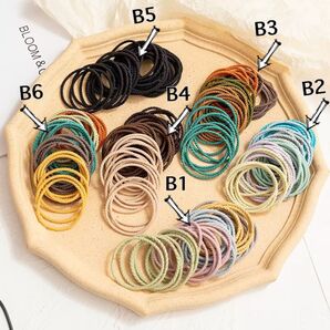 新品50本セット 子どもレディース シンプルカラフルヘアゴム 丈夫 長持ち 太め