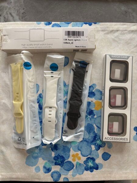 Apple Watchバンド 42/44mm3個 カバー40mm3種 6個セット