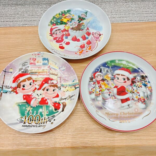 2010〜2012 ペコちゃん 不二家 お皿 クリスマスプレート