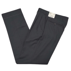 1円～売切り【size44(S-M)】【新品／DR431P】◆C.C.Brothers◆VウールEXファイン100％ メンズ パンツ スラックス ダークグレー系◎