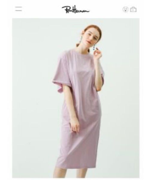 【根岸由香里さん紹介】ロンハーマン Too Long Tee Dress 旅行 Tシャツ ワンピース 半袖 XS カットソー