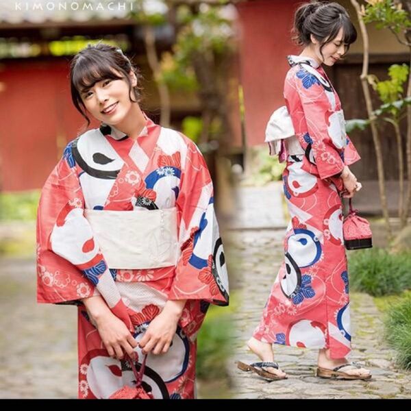 浴衣「橋に万寿菊」