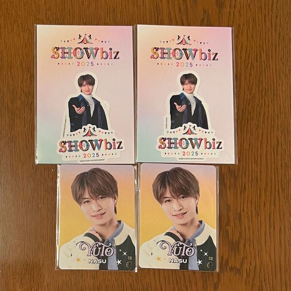 SHOWbiz 2025 ステッカー 2枚セット プロフィールカード プロカ 2点 那須雄登