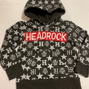 【HEADROCK】ヘッドロック ボックスロゴ総柄プルオーバーパーカー スウェット 長袖