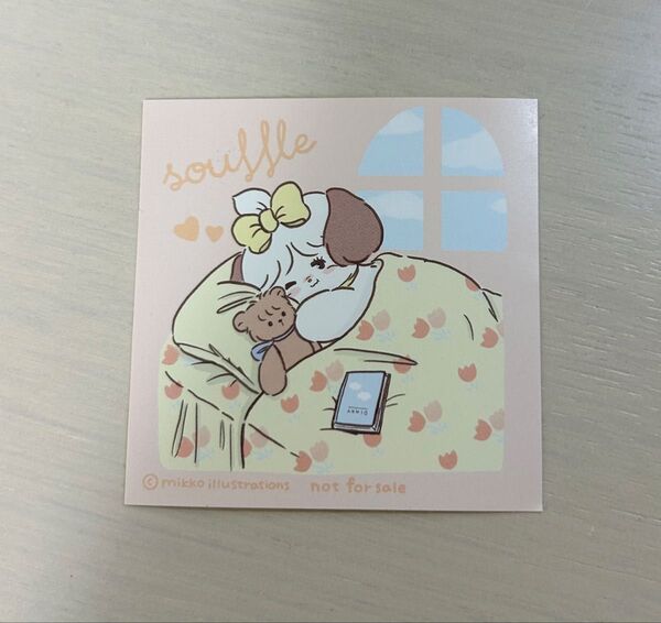 mikko illustrations ステッカー Souffle 犬 スフレ