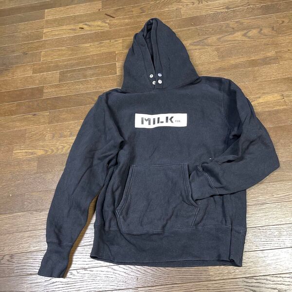 【Champion】【MILKFED. 】コラボ ロゴ フード付きパーカー