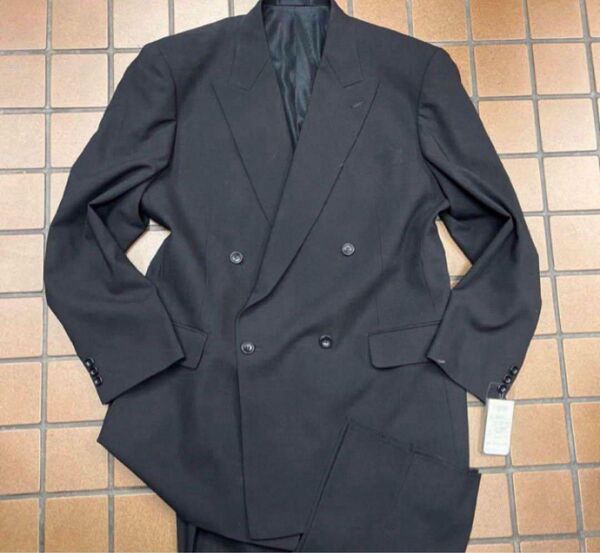 新品☆お買い得【AB7 XL相当★超軽量】4Bダブルスーツ 礼服 メンズブラックフォーマル 礼服 冠婚葬祭 喪服 セットアップ 黒