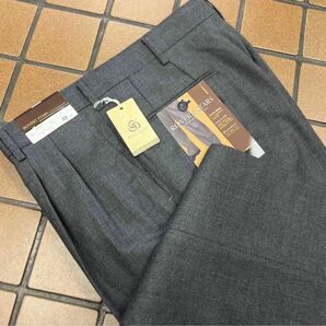 新品 W88cm グレー系 ゴルフパンツ カジュアルパンツ ゴルフウェア GOLF スラックス 2タック 動きやすい WOOL