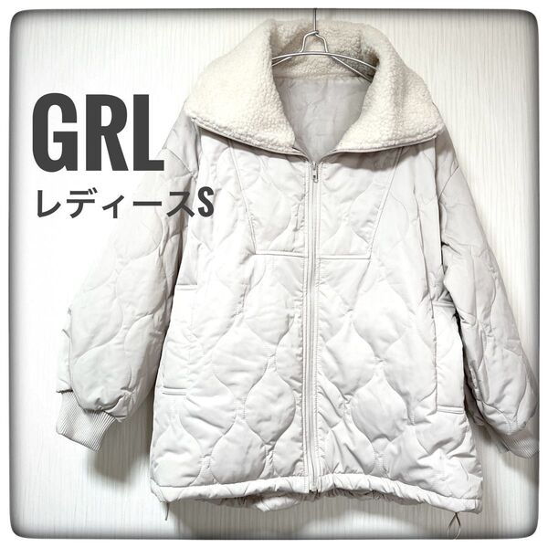 グレイル GRL ボアカラーキルティングブルゾン ボアジャケット レディースS