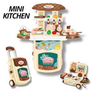 【新品】 イワヤ I MINI KITCHEN キャリーケース キッチンセット おままごと キッチン おもちゃ 持ち運び キャリー