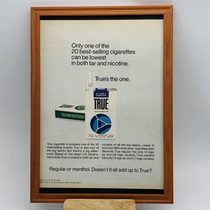 『 TRUE 煙草 』ビンテージ 広告 60年代 フレーム 付 ポスター 当時物 額付 LIFE 雑誌 アンティーク