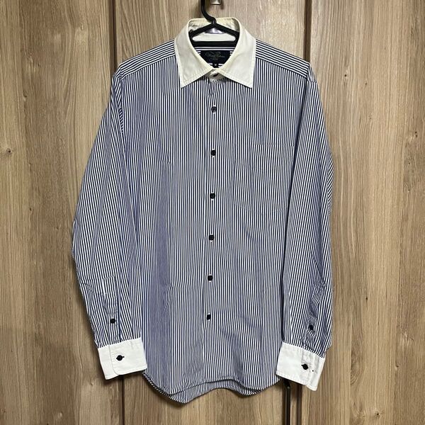 paul smith ポールスミス ブリティッシュコレクション 長袖クレリックロンドンストライプドレスシャツ