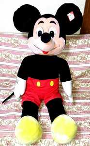  ultra rare 1970 year beautiful goods the first period Disney world Mickey BIG extra-large 1m soft toy doll America Vintage Showa Retro Disney 70 period 